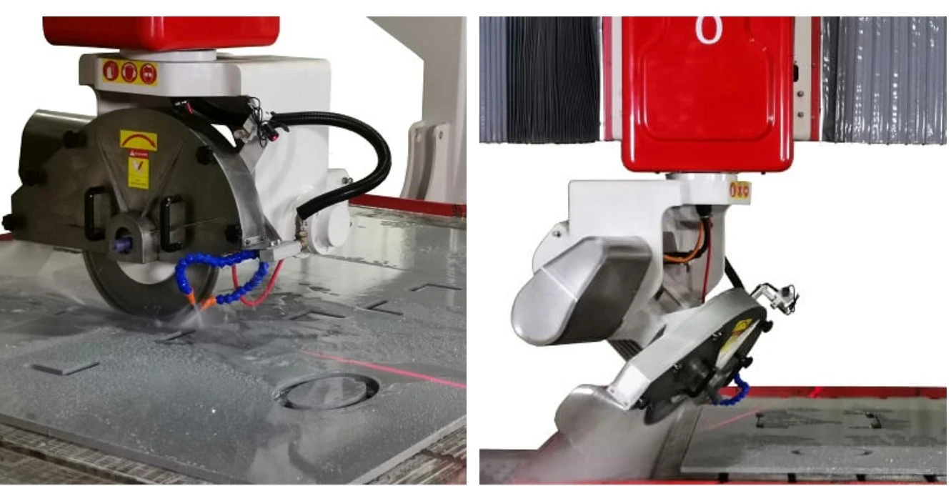 5 Axis Stone Cutting Machine head rotation tilting