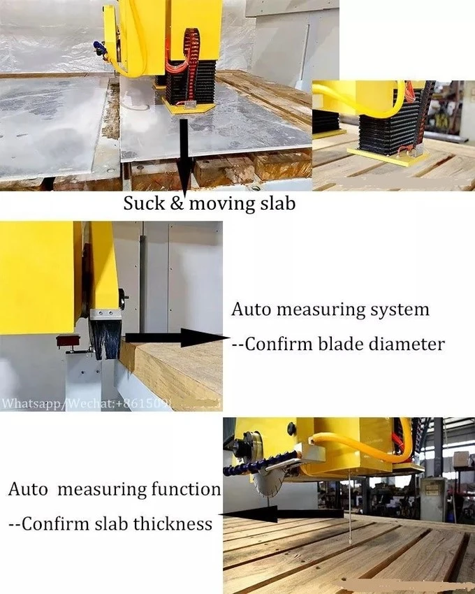 CNC granite tile saw with suck
