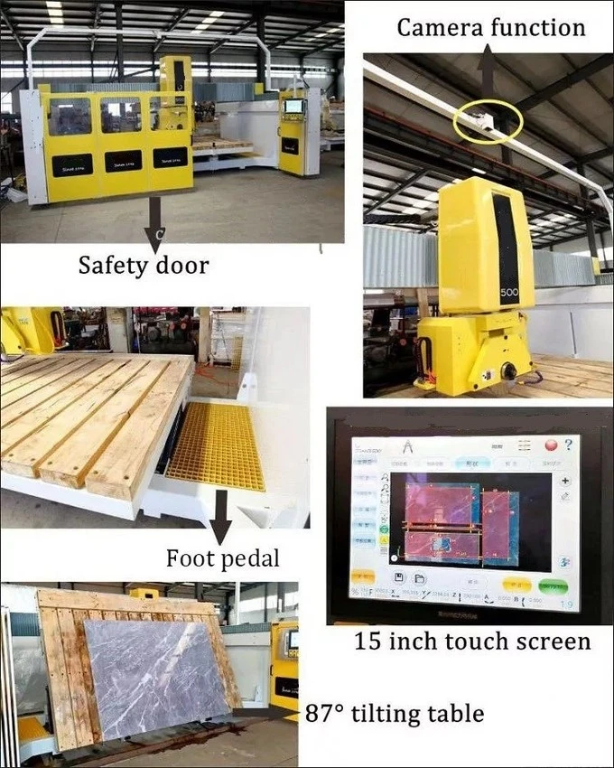 CNC granite tile saw safety features
