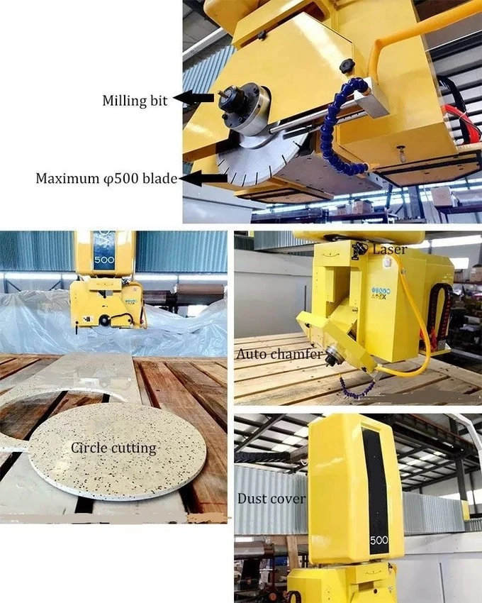 stone product cut by CNC granite tile saw