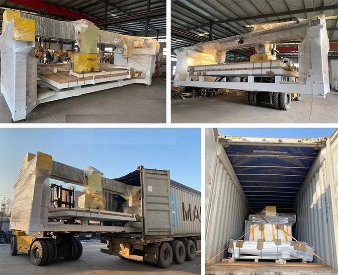 CNC granite tile saw packing and loading